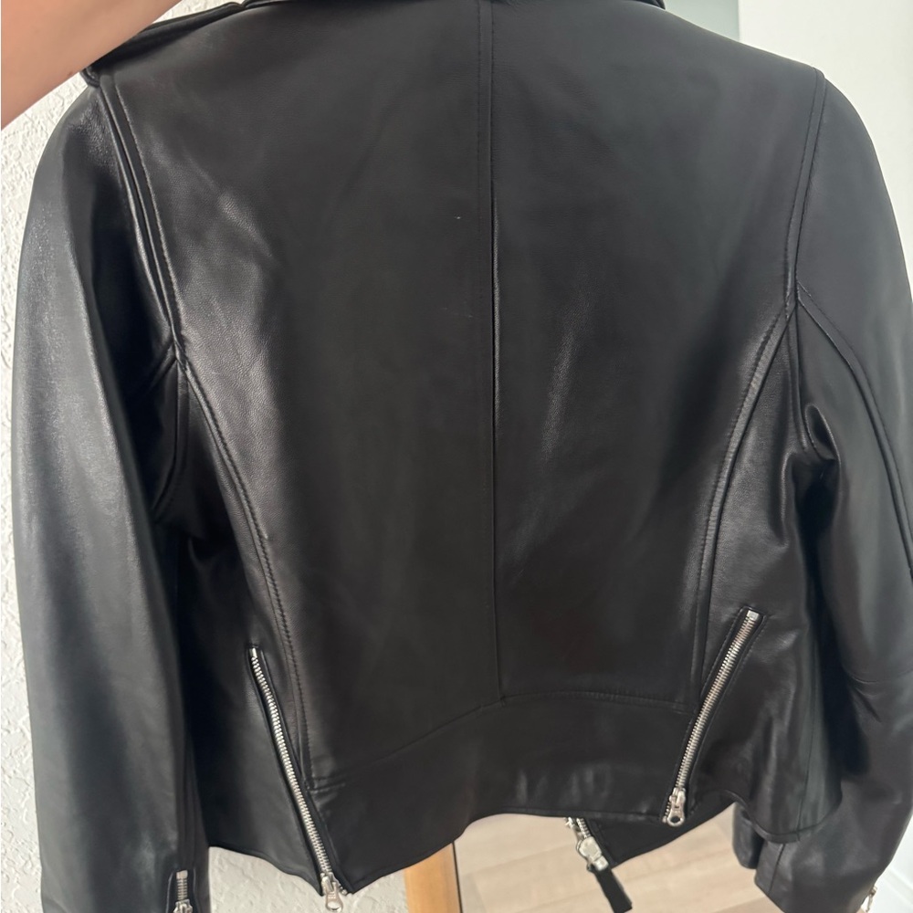 Derek Lam Black Leather Moto Jacket - Picture 7 of 9